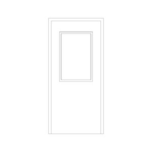 Panel Door with Square vision Panel