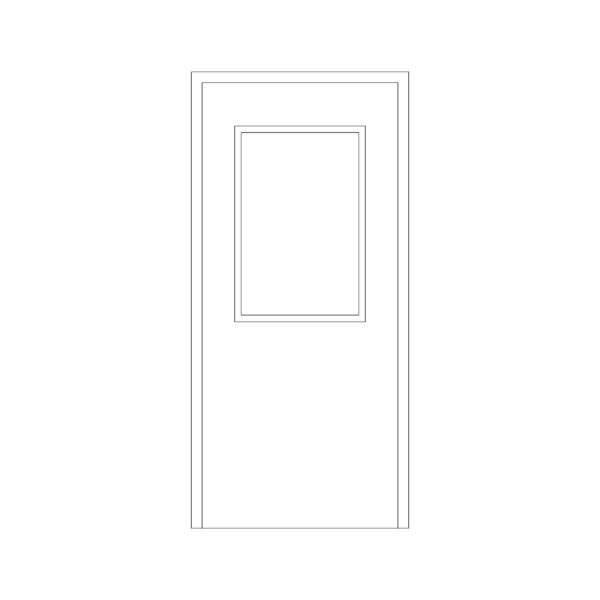 Panel Door with Square vision Panel