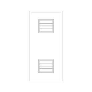 Panel Door with double grill