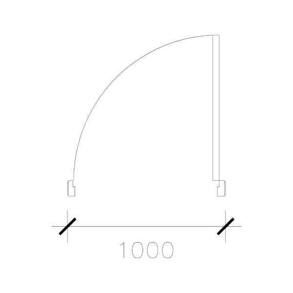 Right Hand Wide Door (1000 mm)