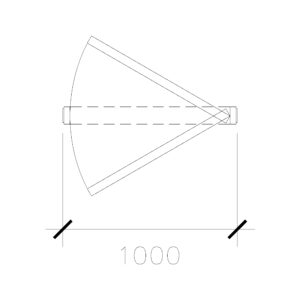 Right Hand Wide Double swing Door (1000 mm)