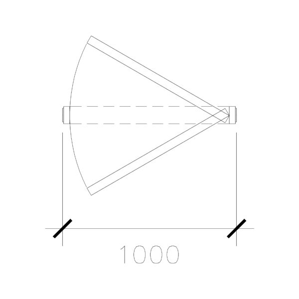 Right Hand Wide Double swing Door (1000 mm)