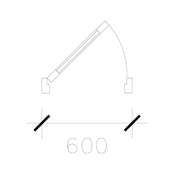 Right Hand Laminated Wide Door (600 mm)