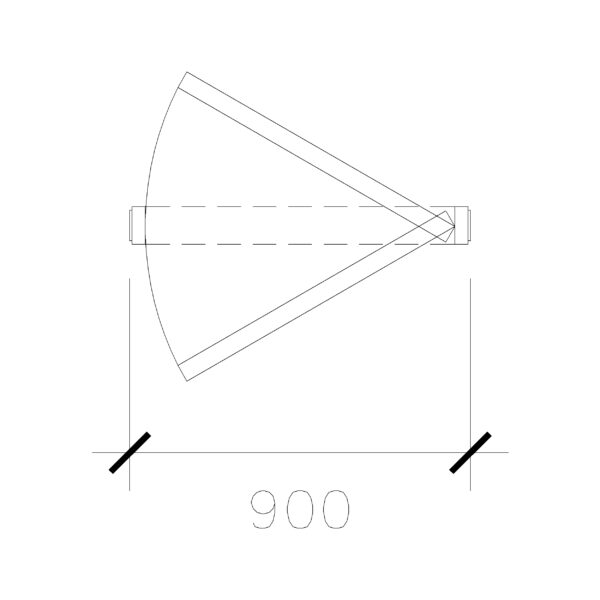 Right Hand Wide Double swing Door (900 mm)