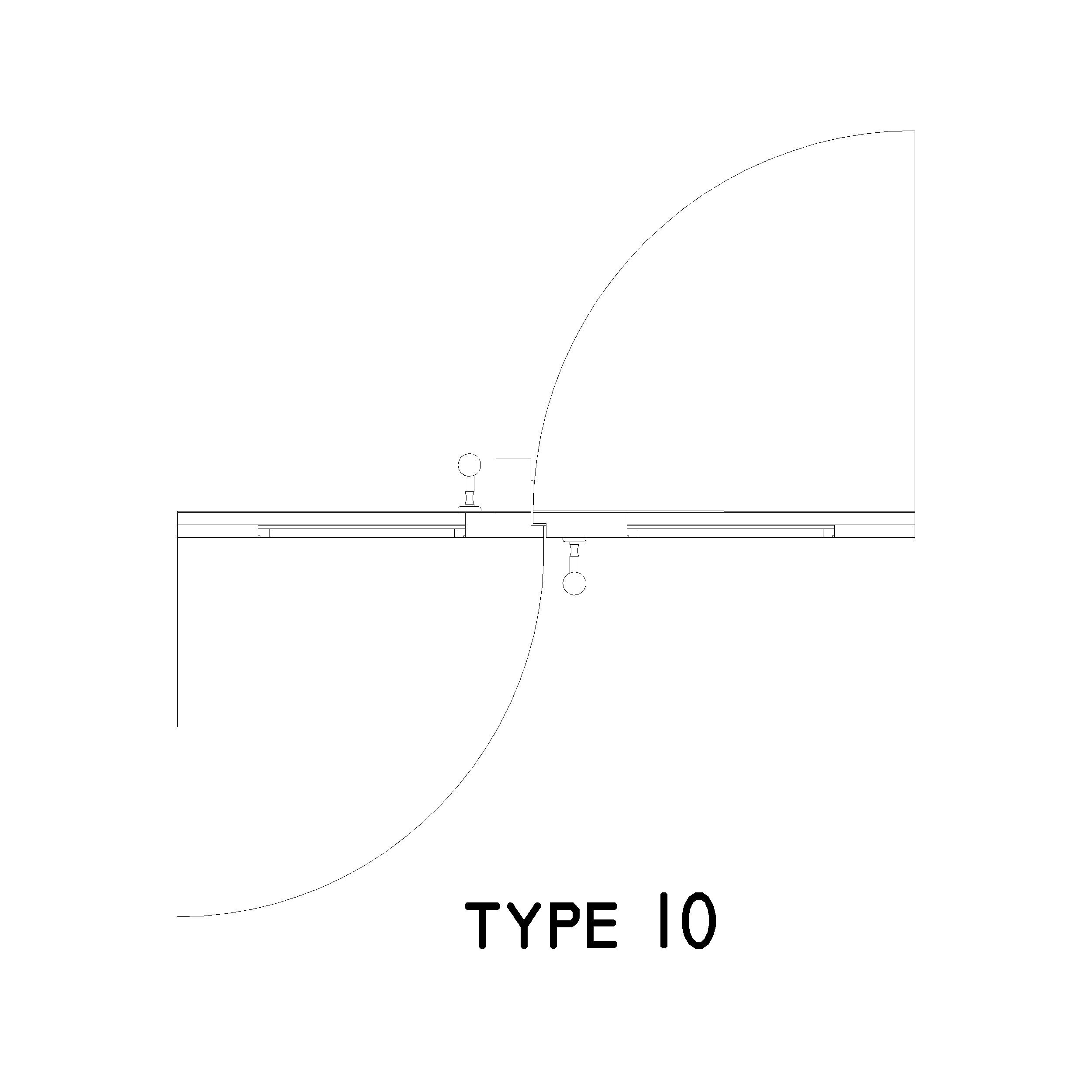 Type 10 Door Plan: 2D Top View Plan - Cadblockdwg