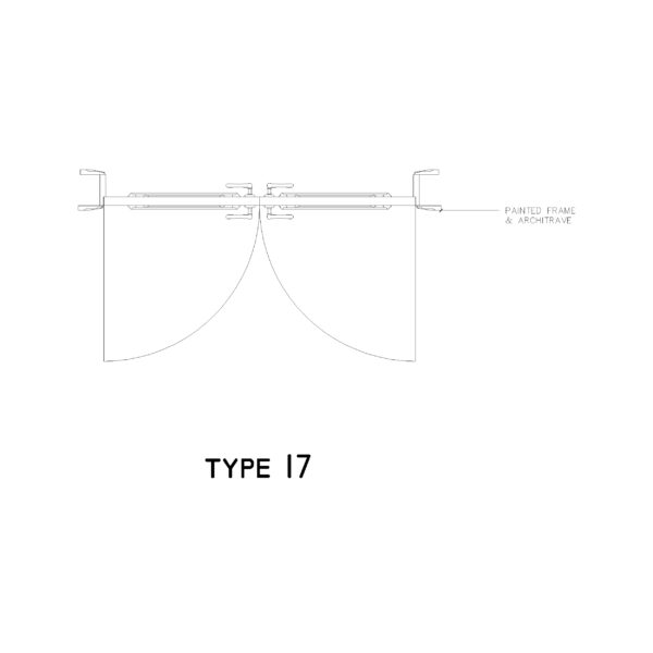 Type 17 Door Plan: 2D Top View Plan - Cadblockdwg