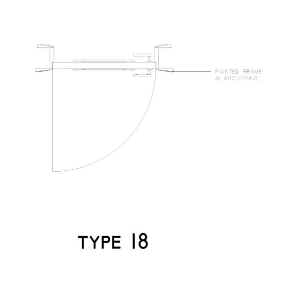 Type 18 Door Plan: 2D Top View Plan - Cadblockdwg