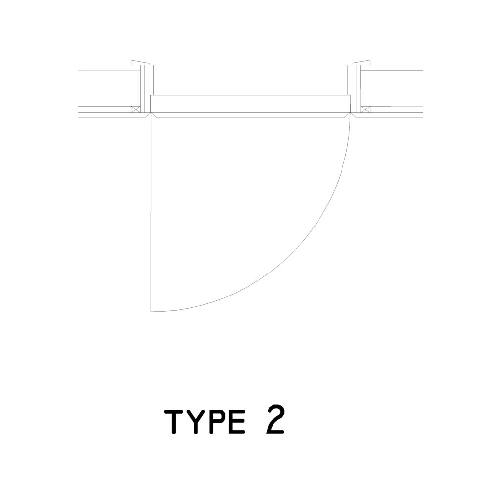 Type 2 Door Plan: 2D Top View Plan - Cadblockdwg