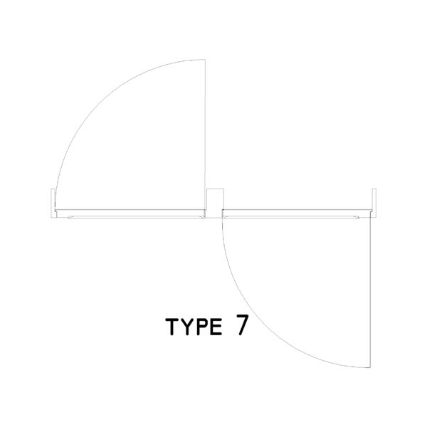 Type 7 Door Plan: 2D Top View Plan - Cadblockdwg