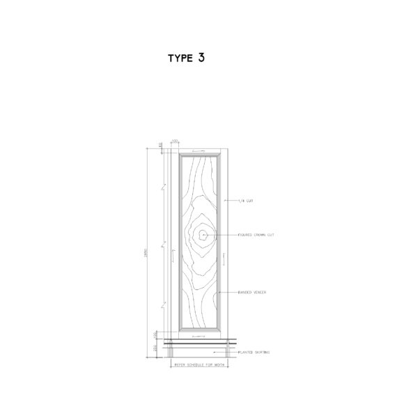 Wooden Door With Grains Type 2