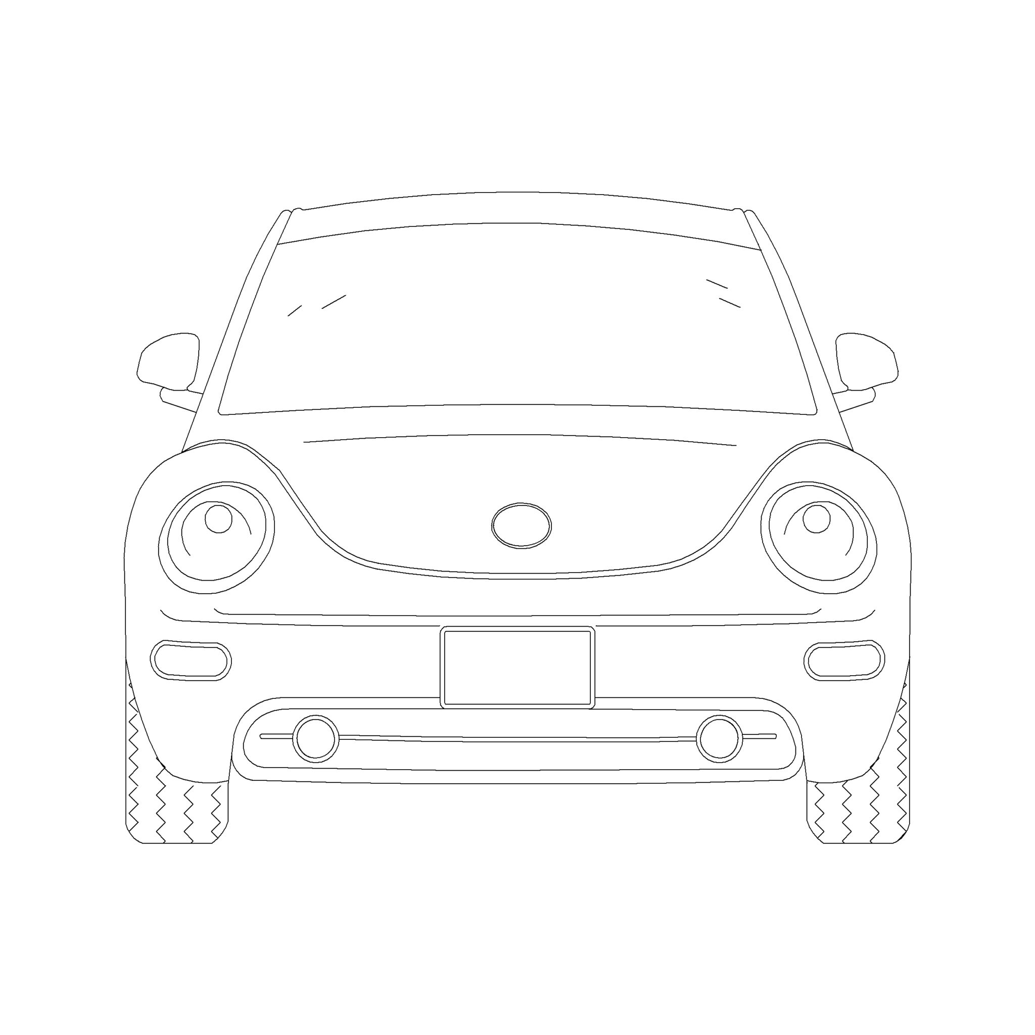 car-front-coupe-2d-elevation-cadblockdwg