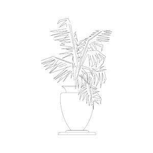 Ceramic Vase with Plant Type 1