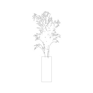 High vase with plant Type 1