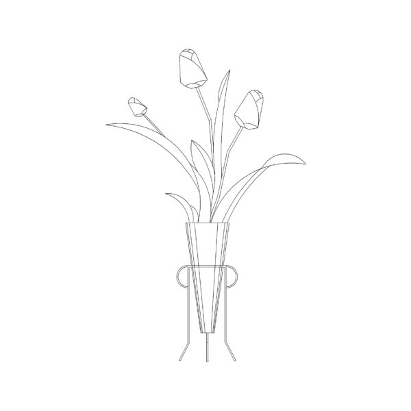 Indoor Tulip Plant with MS legs Type 9