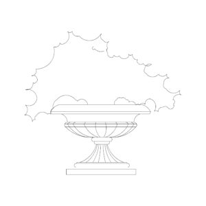 Round vase with plant Type 1