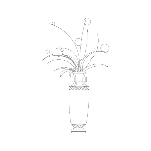 Vase with Plants